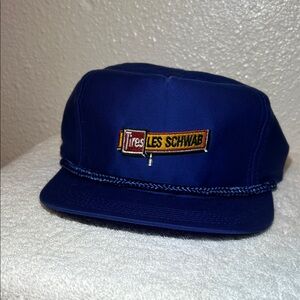 Blue Les Schwab Vintage Trucker Hat Cap SnapBack